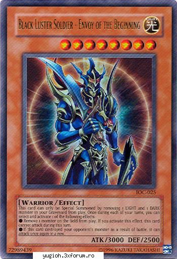 Exodia - asta e black luster soldier - Cartea preferata