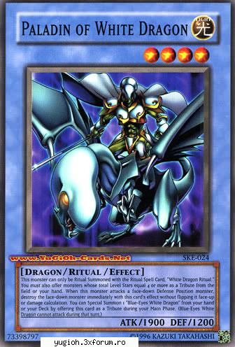 Exodia - Si paladin of white dragon ( impreuna cu , cartea - Cartea preferata