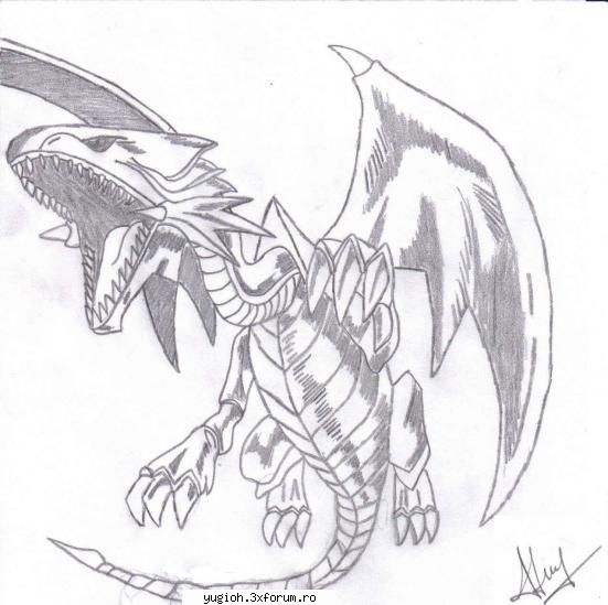 Niste Desene d-ale mele :) - Blue Eyes White Dragon - Galerie YU-GI-OH
