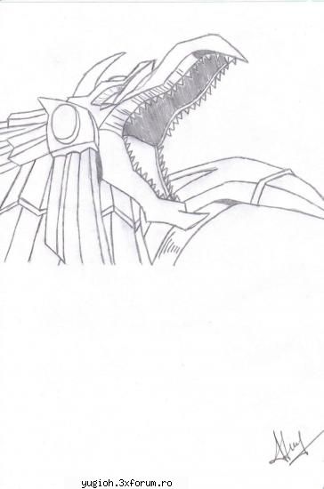 Niste Desene d-ale mele :) - Ms mai am un desen facut cu Winged Dragon of Ra - Galerie YU-GI-OH