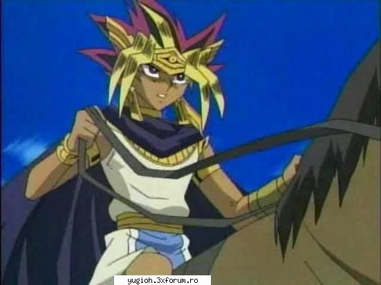 Pharaonul Atem - s-a apucat de calarit - Personaje Yu-Gi-Oh!