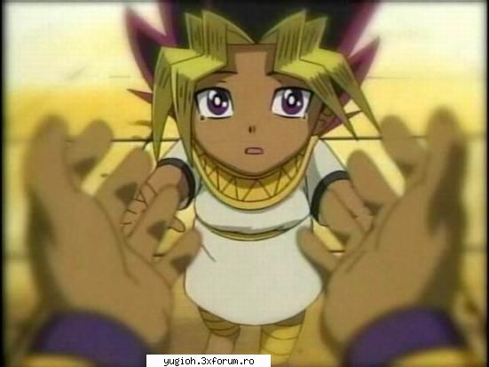 Pharaonul Atem - Invata sa mearga (cand era mic); a luat o - Personaje Yu-Gi-Oh!