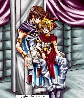 Yami&Kaiba - UUUUUU!!!!!!!!Kaiba i-a furat tronul lui Atem! - Personaje Yu-Gi-Oh!